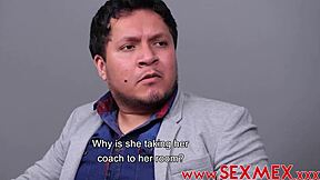 Horny petite 18+ spanish girlfriend with natural tits enjoys hardcore fucking and tits play with her friend