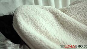 cheating on gf with stepsis while she naps, fucking her hard 😈