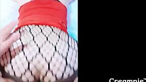 Thai teen 18+ with hairy pussy gets creampie