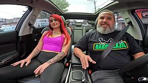 Young Juicy Ginger Smith Flashes Natural Tits Naked in São Paulo Streets