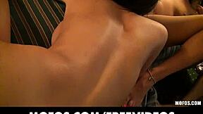 THREE YOUNG COUPLES START ORGY IN HOTEL ROOM