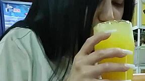 My stepcousin got bored and recorded herself before we fucked