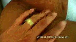 Ebony teen takes big black cock in her big ass and gets facial