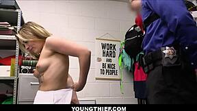 hot blonde teen 18+ anna claire clouds gets fucked by guard after shoplifting deal 😏