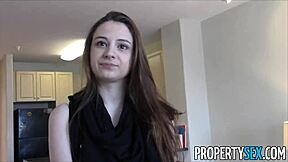 propertysex - young 18+ real estate agent with big natural tits homemade sex