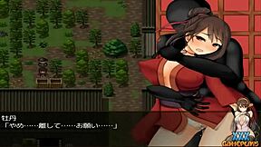 kunoichi peony in intense gameplay