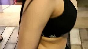 Mi amiga Estefani del gym resultó ser una puta guarra caliente 😈