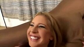 Blonde lingerie babe feels intense pounding in doggystyle session