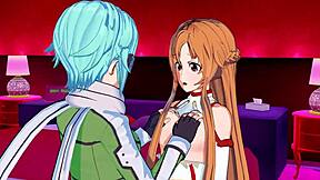 hentai sword art online asuna x sinon yuri?