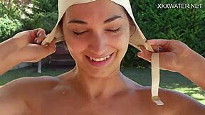 Masturbating Naked Babe Petite 18+ Brunette Pornstar!