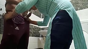Hot Indian Stepsister Caught Masturbating in Bathroom