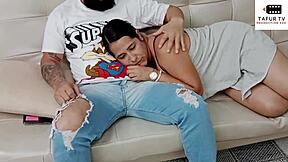 Massage Turns Wild as Stepmom's Mouth Gets Filled with Cream.