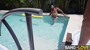 Stepdaughter's Poolside Fun with Jovan Jordan, Madison Wilde, oops!
