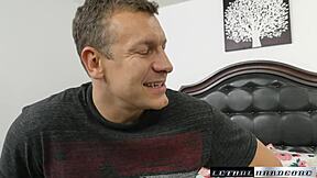 Petite teen Hayden begs for her tiny pussy to be filled with monster cock cum after blowjob