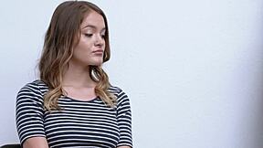 cute redhead babe caught stealing in dramatic storyline