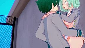 Toru Hagakure、Kaoruko Awata和Izuku Midoriya的狂野里番行动