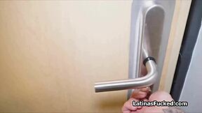 Oiling up that latina booty in the kitchen before a hardcore fuck.