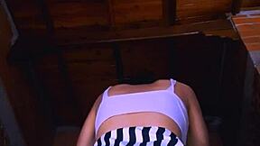 why did the petite latina teen cheat with her lover, getting spanked to orgasm in the apartment?