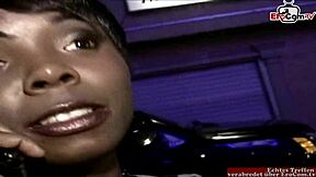 black ebony slut with big natural tits picked up off street