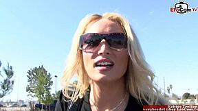 i'm a skinny blonde with small tits, got huge cum on my boobs and face