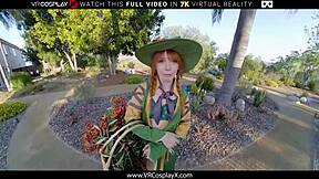 madi collins as professor garlick makes dick grow in hogwarts legacy