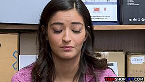 Wow! Young Shoplifter Teen Busted By Hung Mall Cop!