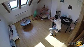 hunt4k guy watches hunter nail his girlfriend for cash