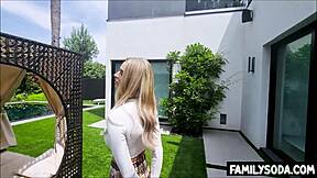 concerned stepdad fucks his young stepdaughter in the ass from pov