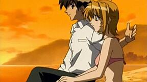 In this anime, the petite teen licks pussy and gives oral