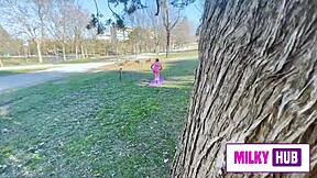 Yoga Slut Stimulates Her Pussy with My Hard Cock