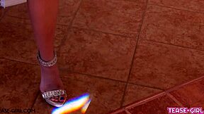 Hot blonde teen hints at anal pleasures during her sexy interview.