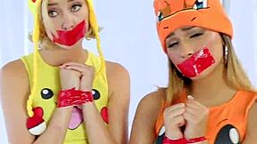 Costumed teens get messy at wild party