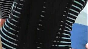 Sitting on a thick cock with perfect teen 18+ body POV