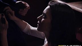 Teen Waitress Seduced Married Boss with Hard Fucking!