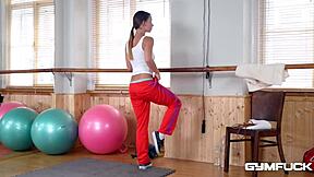 Nympho Taylor Sands works out her body at the gym