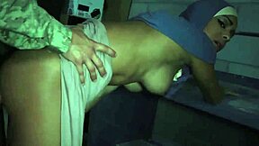 Arab girl drops her booty 23km from base in uniform