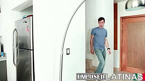 Sexy maid Ojitos Brujos gives intense blowjob