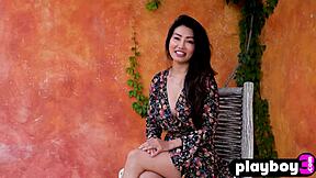 Asian Teen Viviane Leigh Flaunts Perfect Big Tits in Playboy Pose