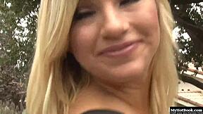 Beautiful Blonde Bent Over For Outdoor Doggy Sex