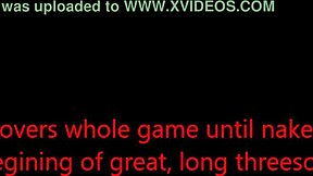 Sexigrajka plays strip poker with friends in homemade threesome