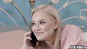 teen blake blossom skips studying to screw with big tits lesbian gabbie carter in hot action.