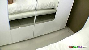 Thai amateur with big tits pounded doggy style in wild street action