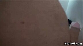 german teen katy stars in real amateur gangbang part 1.