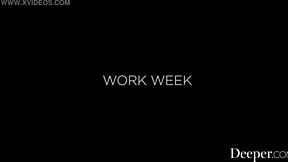 Abigail mac seduces young employee in bathroom