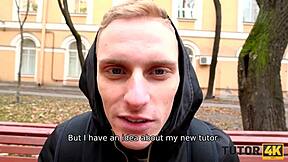 Tutor4K短发熟女把骚逼给18+小伙狂操