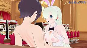 Diane and elizabeth liones have intense sex in bunny outfits.