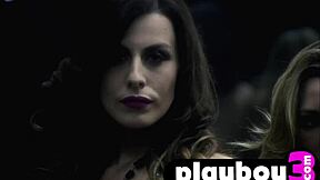 Sweet big ass babes pose in office photo session before blonde has sex