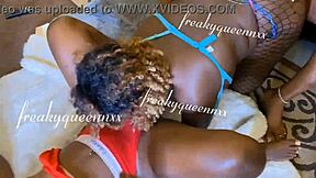 Black Pornstar Licks Pussy in Lingerie Cunilingus