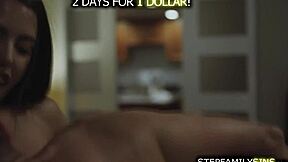 latina wife facesitting stepbro in law, dominating with deepthroat on monster cock. her hairless body drives him wild!