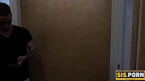 Russian Teen Brunette Caught in Taboo Fantasy with Stepbro's Cock